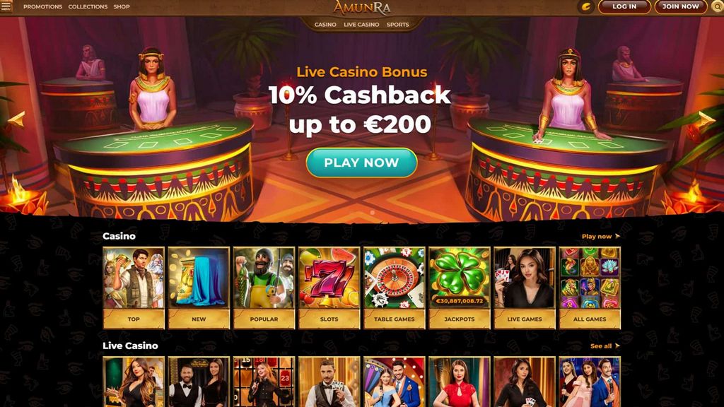 Sitio web del casino AmunRa
